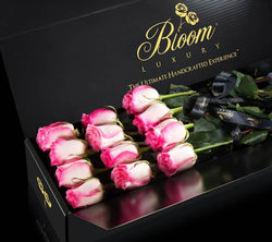 ecuadorian-luxury-long-stem-pink-roses-in-a-black-gold-box-classic-arrangement-includes-personalized-greeting-card-and-free-overnight-shipping