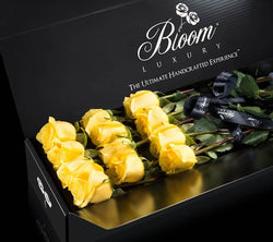 ecuadorian-luxury-long-stem-yellow-roses-in-a-black-gold-box-classic-arrangement-includes-personalized-greeting-card-and-free-overnight-shipping