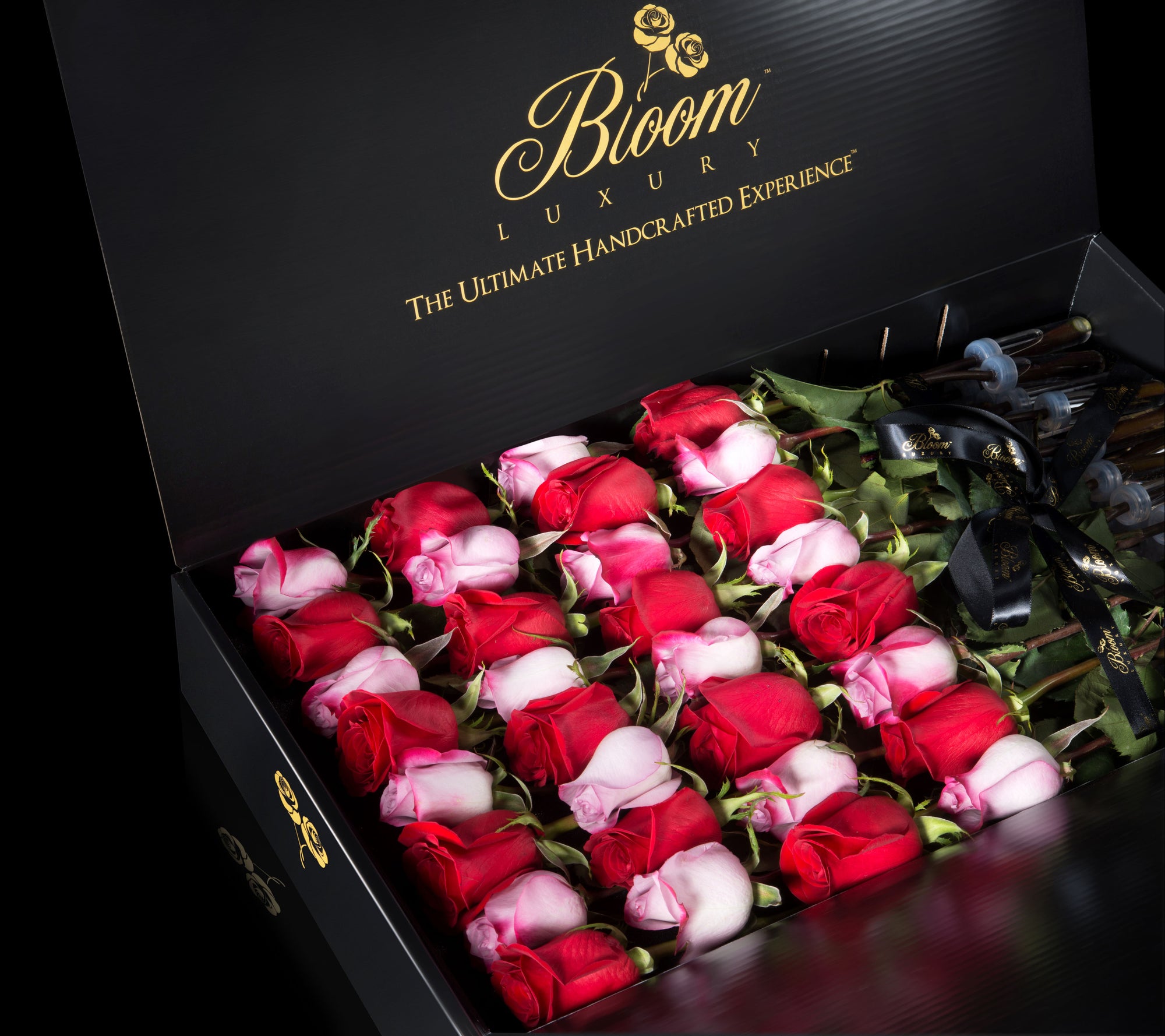 luxury checkered roses gift box